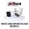 Trọn bộ 2 camera HD Full Color 2MP DAHUA