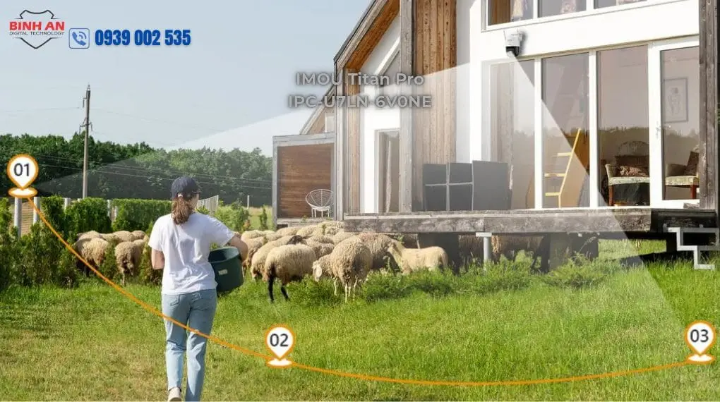 Camera Imou Titan Pro 6MP giám sát sân vườn mặt tiền Camera IMOU Titan Pro 6MP lắp ngoài trời cho sân vườn và mặt tiền